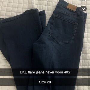 BKE Women's Dark Blue Flare Jeans